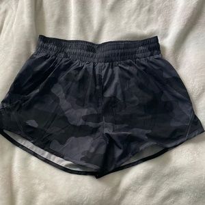 Black camo shorts